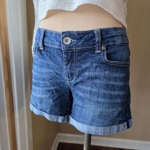Aeropostale Dark Wash Cuffed Jean Shorts Size 5/6 VGUC